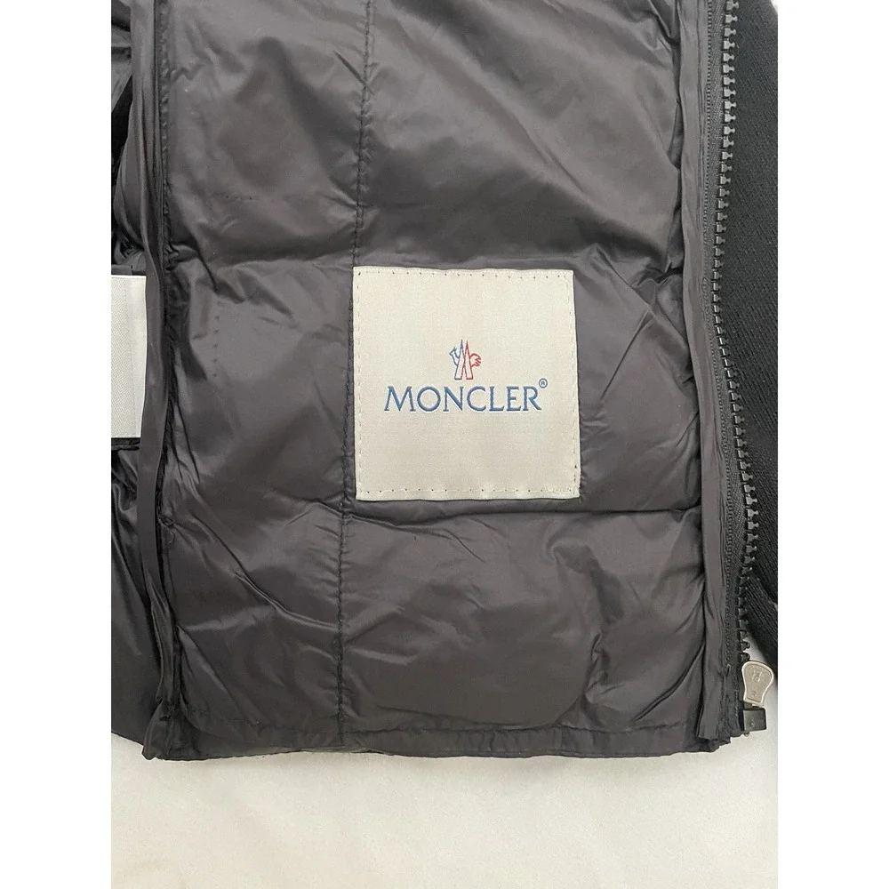 Moncler Kids‎ Hooded Down Puffer Jacket Size 2 Black Full Zip